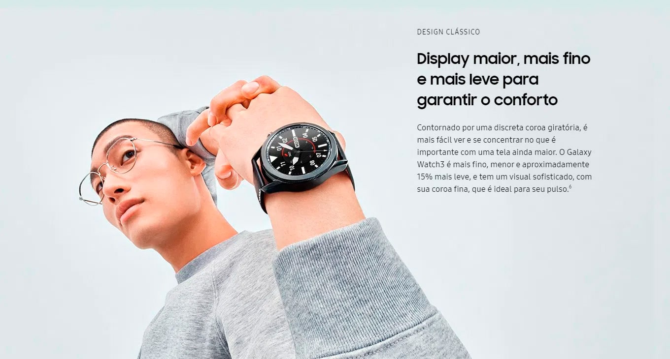 Smartwatch Samsung Galaxy Watch3 45mm LTE Preto